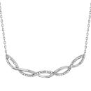 Collier Argent 925 et Zirconium Sertis Forme Tresse