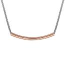 Collier Argent 925 Tube Dorure Rose