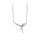 Collier Argent 925 et Zirconium Motif Ruban