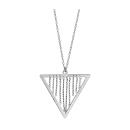 Collier Argent 925 Pendentif Triangle avec Chainettes