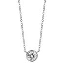 Collier Argent 925 Solitaire Serti Clos 5 mm