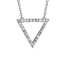 Collier Argent 925 Forme Triangle avec Zirconium Sertis