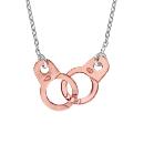 Collier Argent 925 et Dorure Rose Menottes