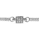 Bracelet Argent 925 Maille Milanaise Carré avec Zirconium