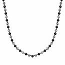 Collier Argent 925 Boules 2 Tons Traitement Noir 42 cm