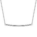 Collier Argent 925 Bâton Lisse Incurvé