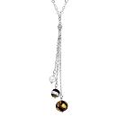 Collier Argent 925 Verre de Murano Triple Chaines 3 Boules