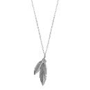 Collier Argent 925 Pendentif 2 Plumes