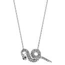 Collier Argent 925 Pendentif Serpent avec Zirconium Sertis