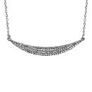 Collier Argent 925 Forme Banane avec Zirconium Sertis