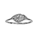 Bague Argent 925 et Zirconium Sertis Feuilles 