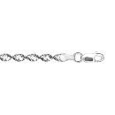 Bracelet Argent 925 Chaine Vrille Patinée et Brillante