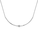 Collier Argent 925 Demi Cercle Cintre avec 1 Boule