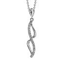 Collier Argent 925 Volute avec Zirconium Sertis Blanc