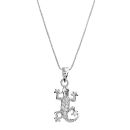 Collier Argent 925 et Zirconium Pendentif Salamandre