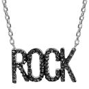 Collier Argent 925 et Zirconium Noirs Rock 