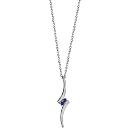 Collier Argent 925 Volute et 2 Pierres Bleues