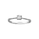 Bague Argent 925 Solitaire Zirconium 5 mm 4 Griffes