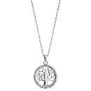 Collier Argent 925 Pendentif Arbre de Vie Entourage Zirconium Sertis 