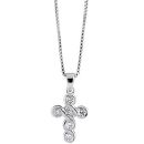 Collier Argent 925 et Zirconium Croix Stylisée