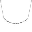 Collier Argent 925 Tube Cintré Diamanté