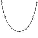 Collier Argent 925 Traitement Noir et Boules Argent