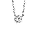 Collier Argent 925 Zirconium Blanc Clos