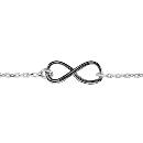 Bracelet Argent 925 Motif Infini Traitement Noir