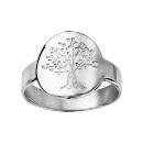 Bague Argent 925 Plateau Rond Arbre de Vie 