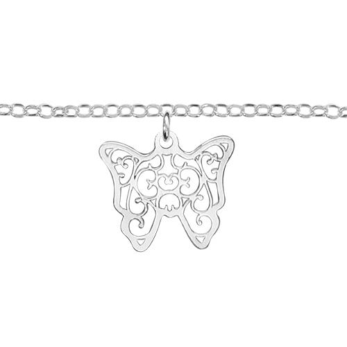 Bracelet Argent 925 Triple Papillons Filigranés