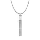 Collier Argent 925 Pendentif Triple Rangs Boules avec Chainettes