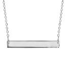 Collier Argent 925 Plaque Rectangulaire Horizontal 5 mm à Graver