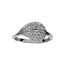 Bague Argent 925 Feuille Zirconium Sertis 