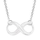 Collier Argent 925 Céramique Blanche Pendentif Infini