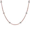 Collier Argent 925 Dorure Rose et Boules Argent