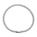 Bracelet Argent 925 Tube Fermoir Magnétique 19 cm