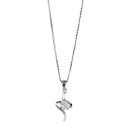 Collier Argent 925 et Zirconium Pendentif Serpentin