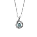 Collier Argent 925 Pendentif Zirconium Ciel