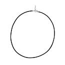 Collier Cordon Cuir Noir + Fermoir Argent 925 2 mm 