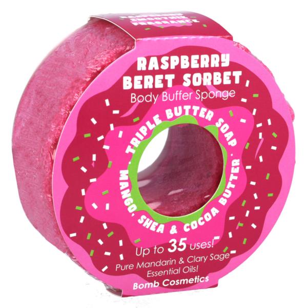 Savon Eponge Body Buffer Donuts Raspberry Beret Sorbet