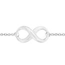 Bracelet Argent 925 Motif infini Céramique Blanche 