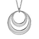 Collier Argent 925 Pendentif 2 Cercles à Graver