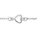 Bracelet Argent 925 Chaine Forçat Coeur Découpé