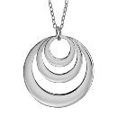 Collier Argent 925 Pendentif 3 Cercles à Graver