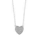 Collier Argent 925 et Zirconium Pendentif Coeur